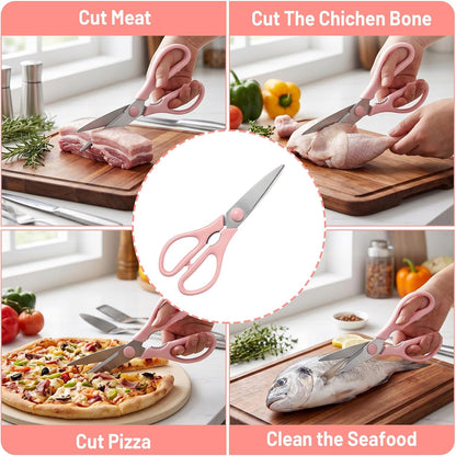 Pink Kitchen Scissors for Food Pink Cooking Scissors