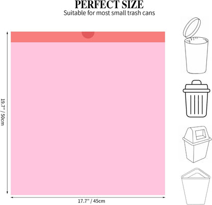 120 Counts Drawstring Small Trash Bags,4 Gallon Small Garbage Bags,Pink