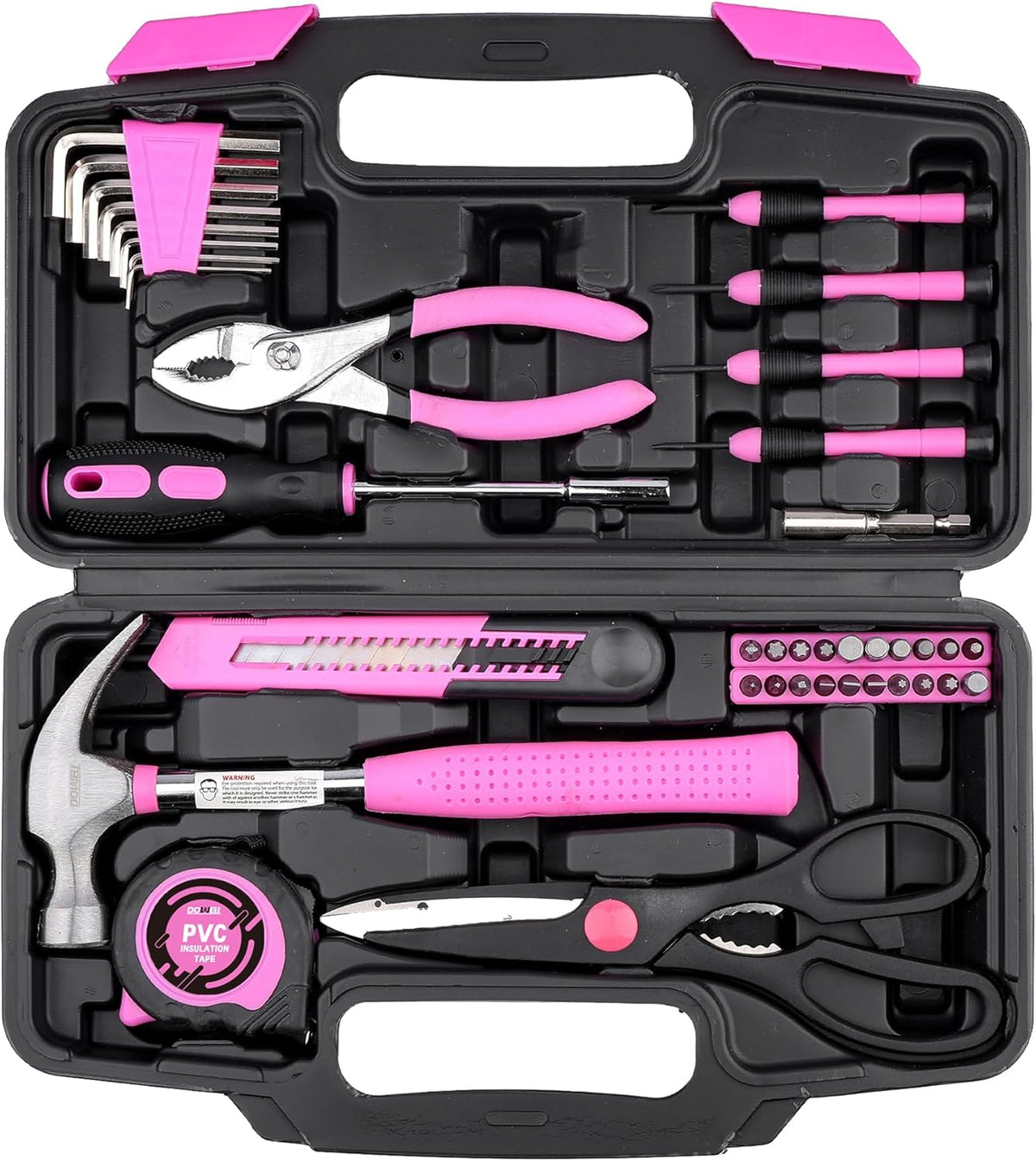 Tool Set, 40 Pcs Tool Kit, Screwdriver Set With Storage Case, Pink