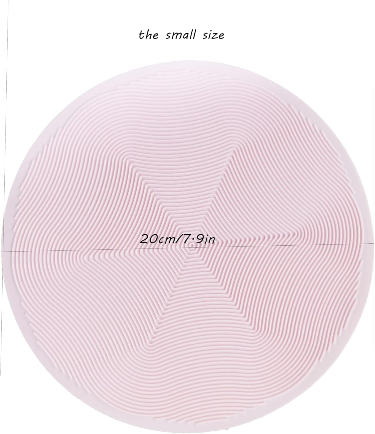 Silicone Hot Pot Holder Mats 8in (4-PCS) - Heat Resistant Countertop Protector with Non-Slip Geometric Pattern, Easy Clean Kitchen Trivet for Dining Table, Stove Top, Counter Safe Small Pink