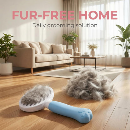 Cat Brush for Shedding for Indoor Cats & Dog Brush for Shedding - Perfect for Long & Short Haired Pets,Pet Brush for Dogs and Cats - Deshedding & Grooming Tool (Pink)