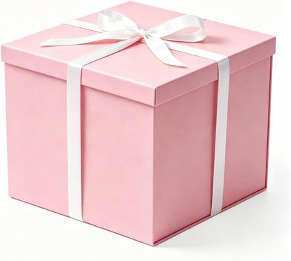1 Pcs Large Gift Box Matte Pink 12x12x11 Inch with Lid