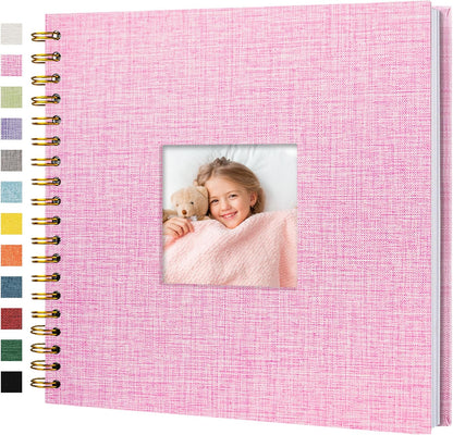 10"x10" Scrapbook Photo Album Linen Cover 20 Sheets 40 Pages White Paper