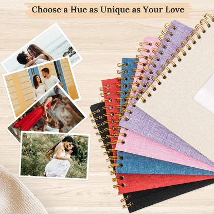 10"x10" Scrapbook Photo Album Linen Cover 20 Sheets 40 Pages White Paper