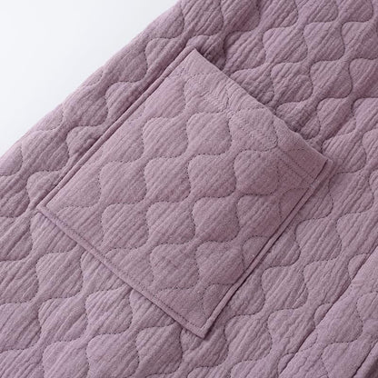 Women 100% Cotton Gauze Winter Robe Warm ThickQuilted Fluffy Housecoat Cozy Lightweight Spa Bathrobes