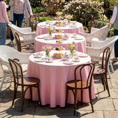 8 Pack Pink Round Tablecloth 90 Inch