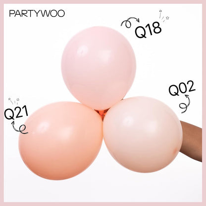 Baby Pink Balloons 140pcs Pastel Light Pale Pink Peach Color