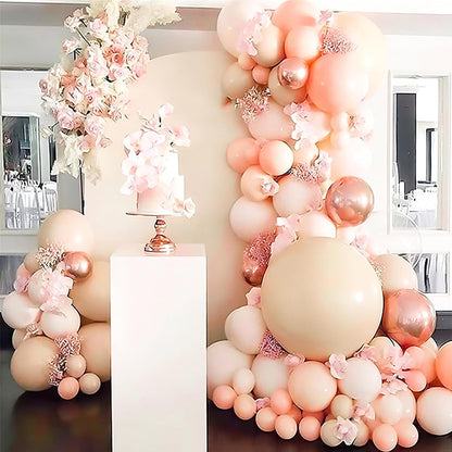 Baby Pink Balloons 140pcs Pastel Light Pale Pink Peach Color