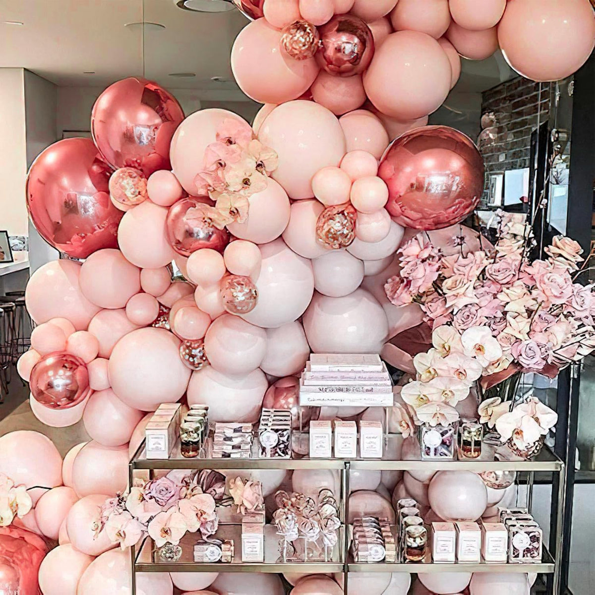 Baby Pink Balloons 140pcs Pastel Light Pale Pink Peach Color