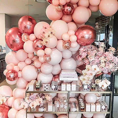 Baby Pink Balloons 140pcs Pastel Light Pale Pink Peach Color