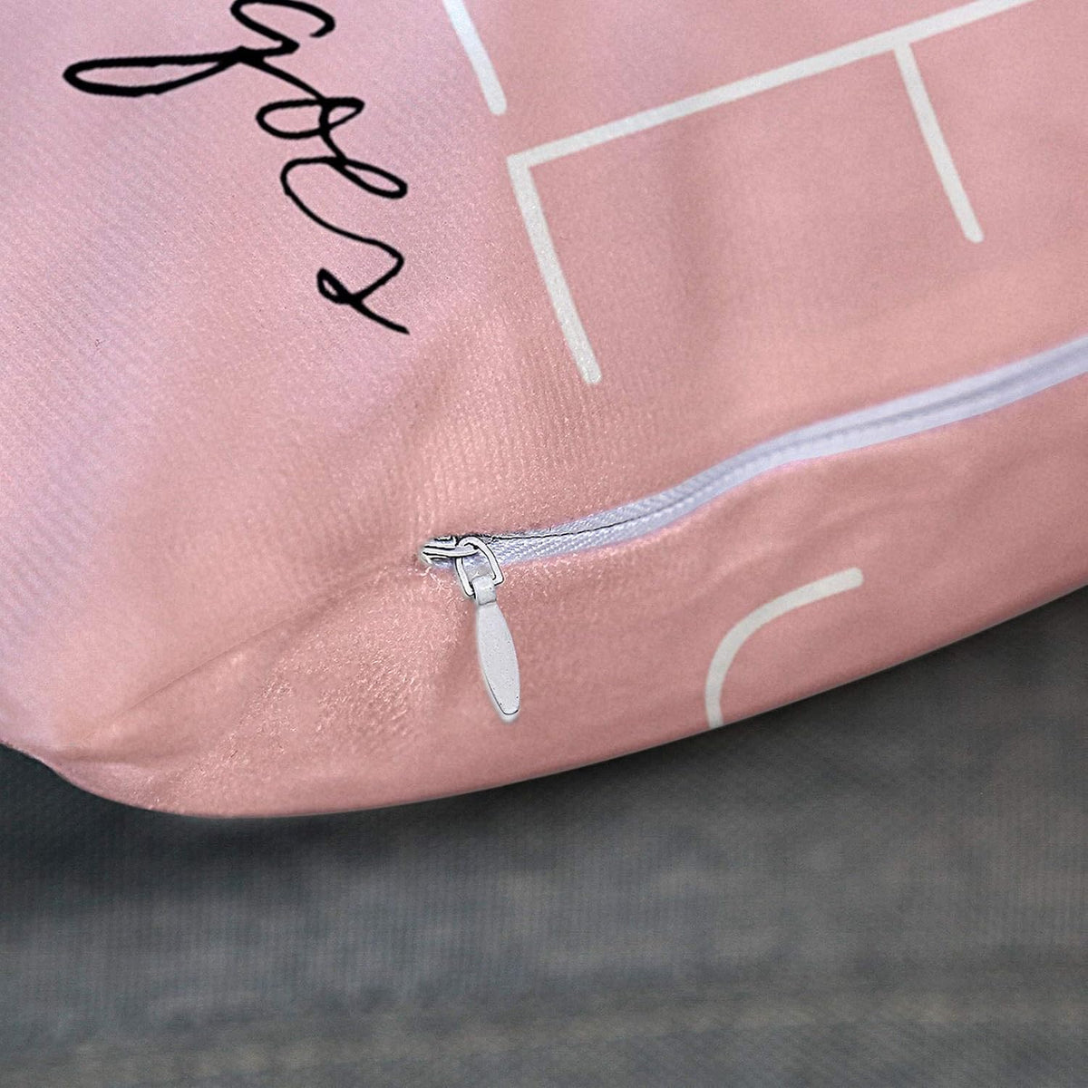 Blush Body Pillow Cover, Long Pillowcase with Zipper 16x16In