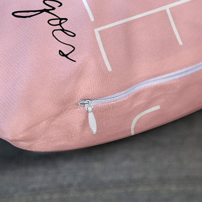 Blush Body Pillow Cover, Long Pillowcase with Zipper 16x16In