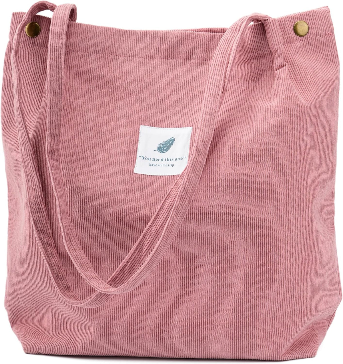 Cute Corduroy Tote Bag Canvas Shoulder Handbags for Women Travel Shopping