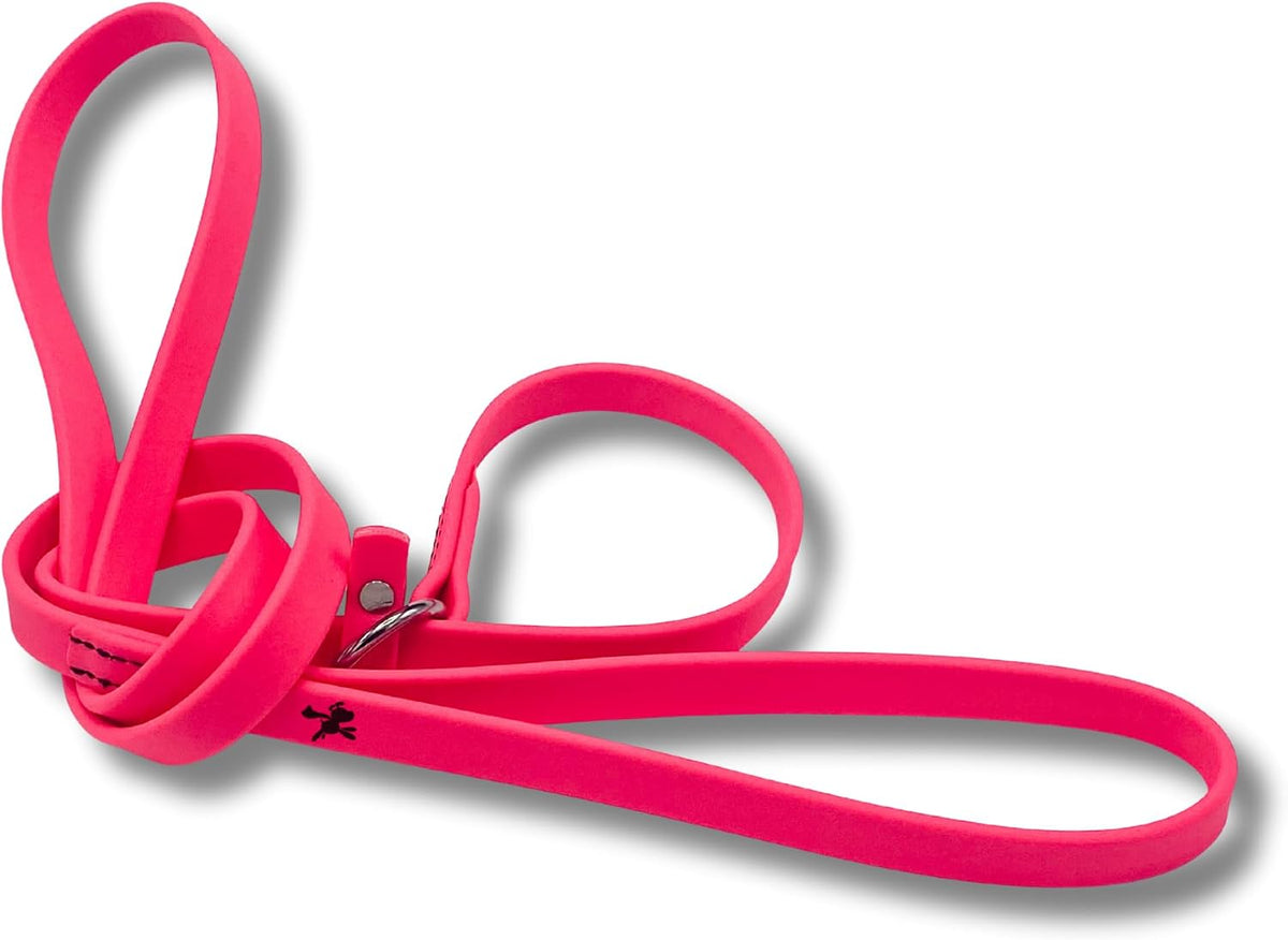 Gummy K9 Biothane Slip Leash - Waterproof, Odor-Proof Heavy Duty Dog Training Lead with Stainless Steel O-Rings, Handcrafted in USA for Vets, Groomers & Kennels (Pink) (3/8)