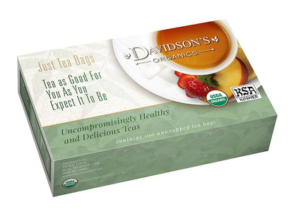 Davidson's Organics, White Peach, 100-count Unwrapped Tea Bags