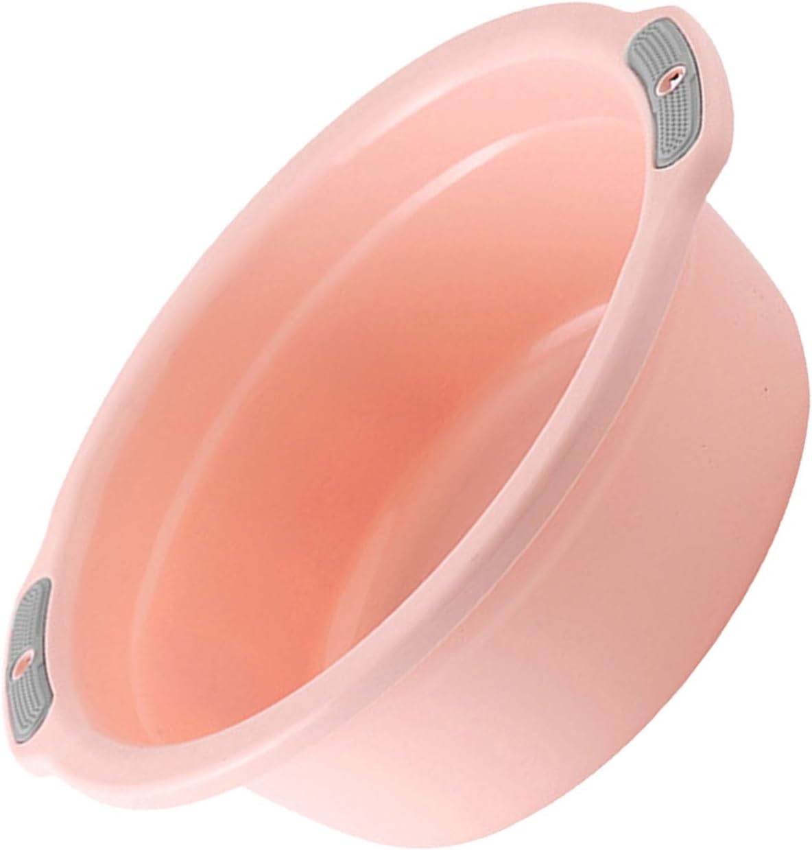 Plastic Washing Basin, Multipurpose Light Face Baby Adult Foot Washbasin Household Washing Basin with Double Handles for Home Bathroom (Large‑Peach Pink)