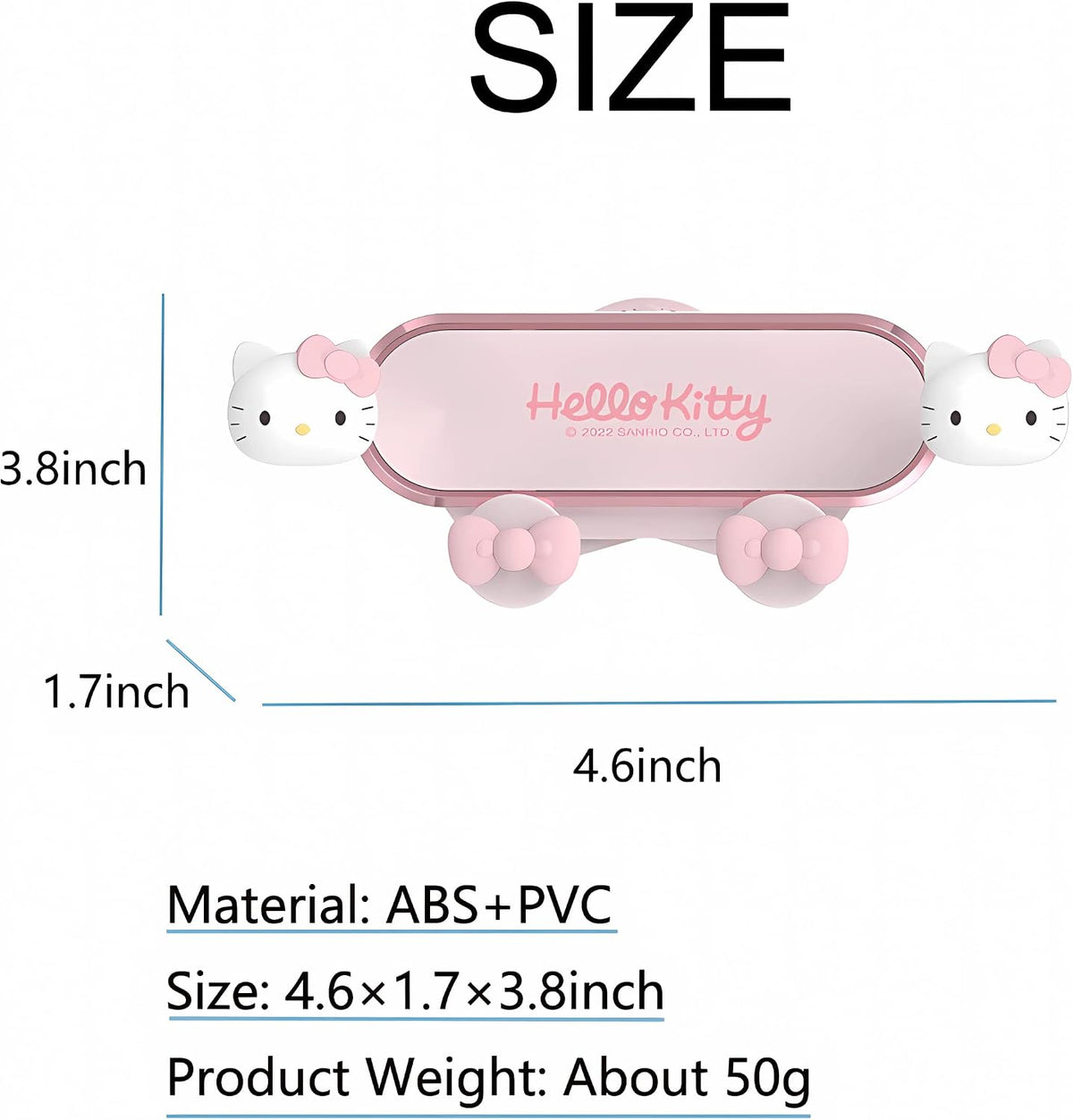 Car Phone Holder Mount for Women [Cute Pink], 2023 Upgrade Gravity Car Phone Mount with Sturdy Air Vent Clip Auto Lock Cell Phone Holder Mount for iPhone Samsung & All Phones