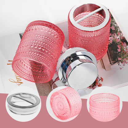 Pink Bathroom Accessory Set, Glass Foam Soap Dispenser and Toothbrush Holder Set, Bathroom Soap and Toothbrush Holder Set, Glass Foaming Hand Soap Dispenser for Countertop Decor