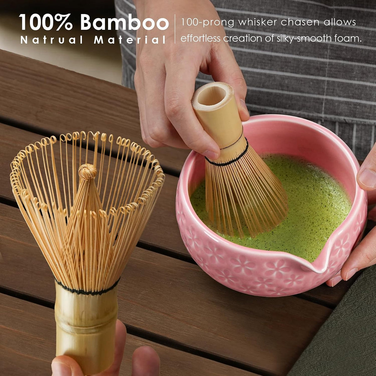 7Pcs Matcha Whisk Set, Matcha Set Whisk and Bowl