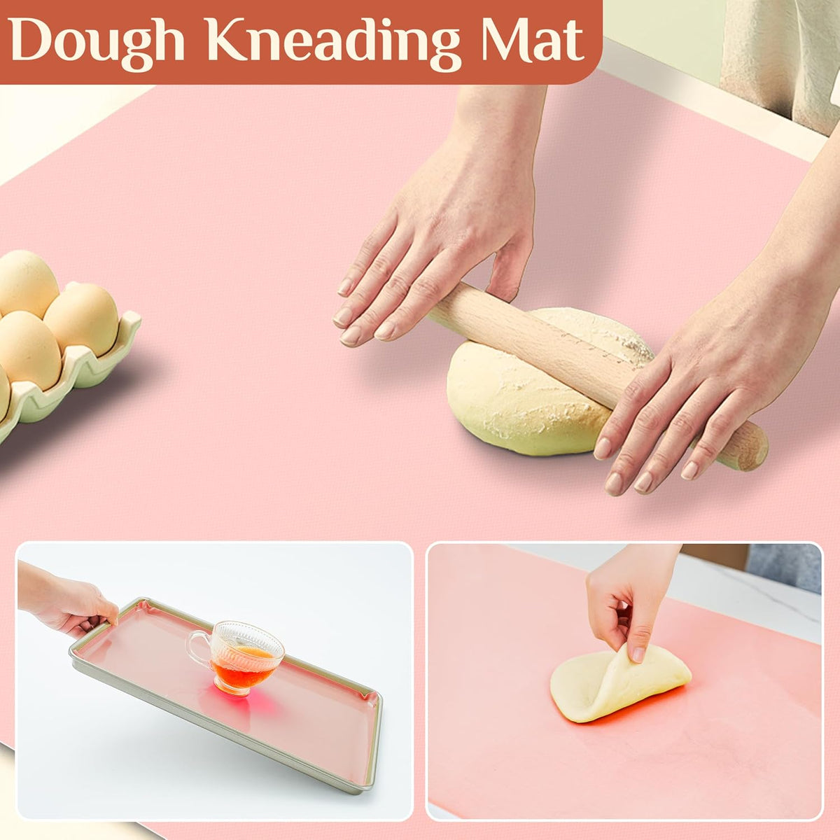 Silicone Baking Mat Roll, Reusable Baking Sheet Liners, 12 in x 6 ft
