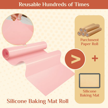 Silicone Baking Mat Roll, Reusable Baking Sheet Liners, 12 in x 6 ft