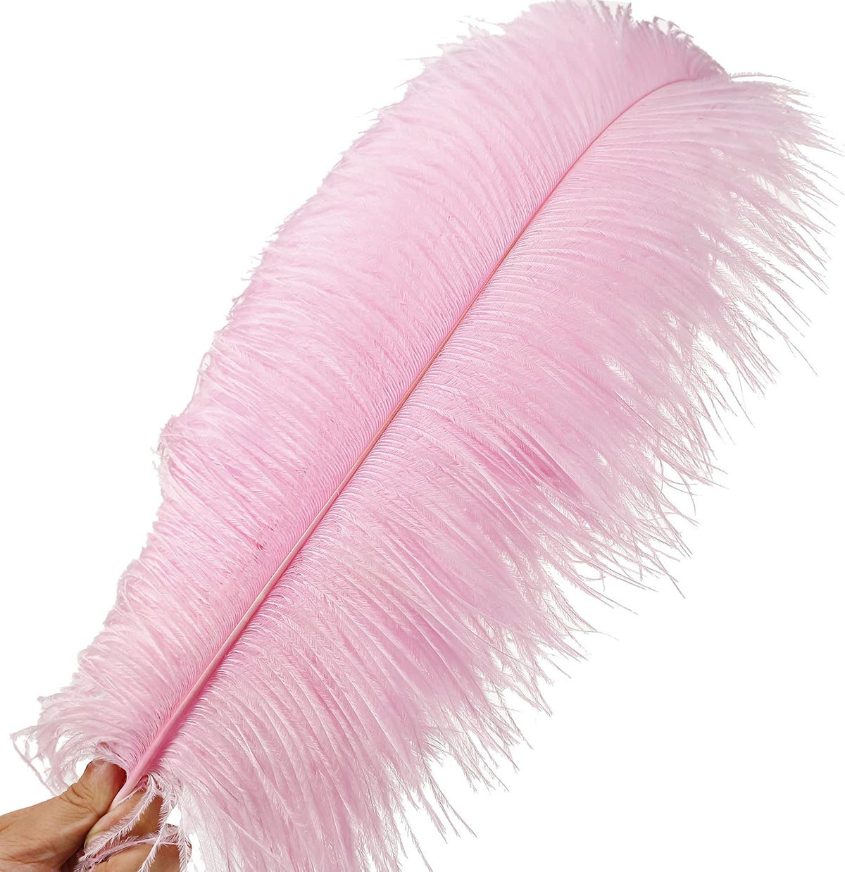 Large Light Pink Ostrich Feathers for Centerpieces,16-18Inch,10Pcs