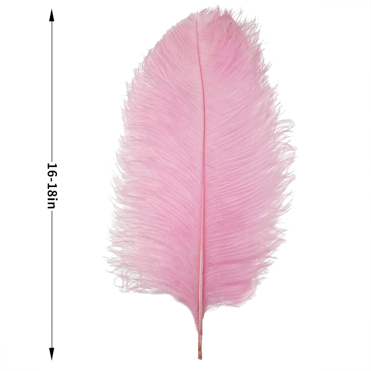 Large Light Pink Ostrich Feathers for Centerpieces,16-18Inch,10Pcs