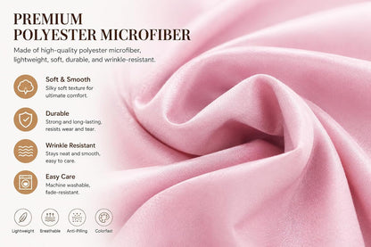 RIMELA Twin Bed Skirt 15 Inch Drop Dusty Pink Split Corners Dust Ruffle