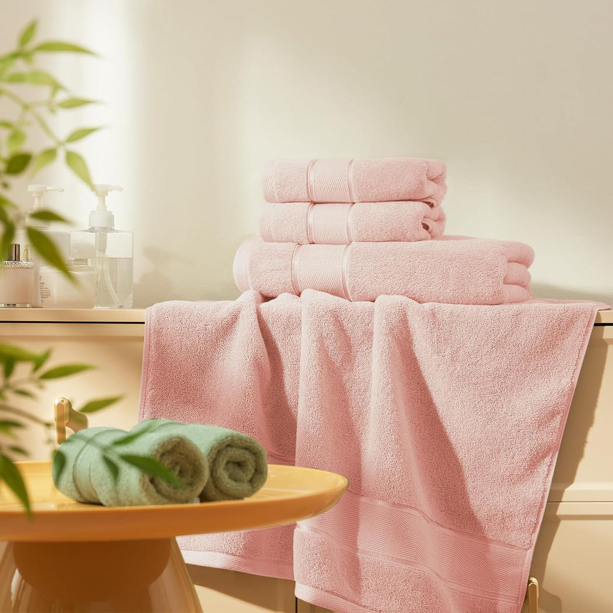 Bath Towels Set 6 Piece, 100% Turkish Cotton Luxury Towels