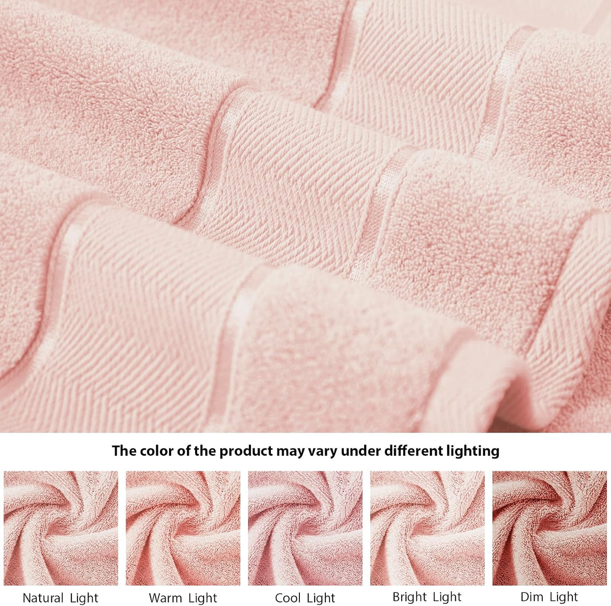 Bath Towels Set 6 Piece, 100% Turkish Cotton Luxury Towels