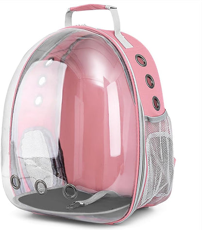 Pet Backpack Carrier,Bubble Backpack Cat Carrier,Pets and Small Dogs,Space Capsule Pet Carrier for Traveling, Walking, Hiking and Outdoor Activities (Pink)