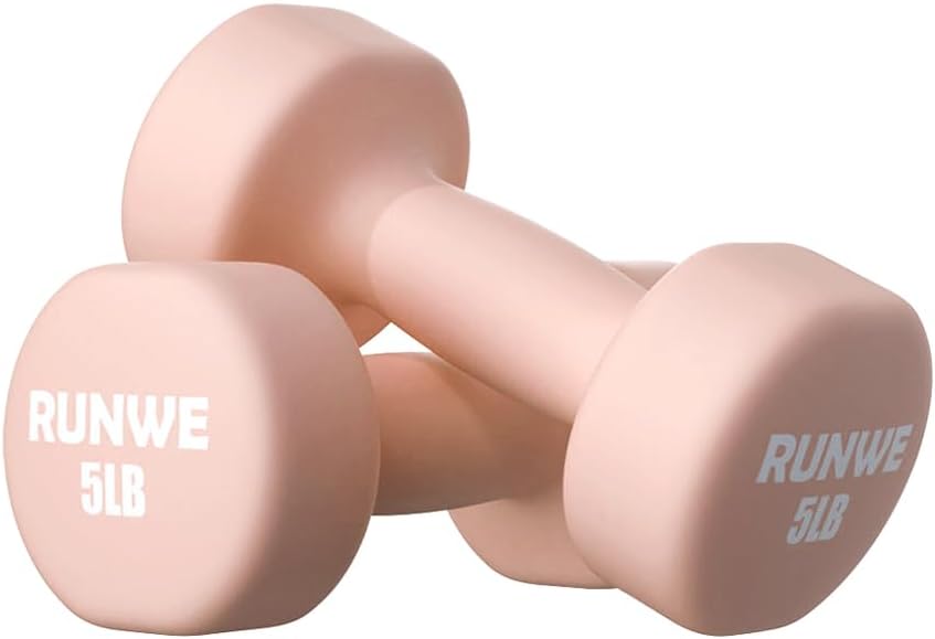 Dumbbells Set of 2 - Cast Iron Dumbbell Pairs Options for 1 3 5 7 OR 10 LB Each, Hand Weights Sets Exercise & Fitness Dumbbell Free Weights for Child, Women, Men (Sold in One Pair Not All Sets)
