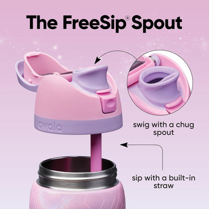 Wicked FreeSip Stainless Steel Water Bottle 32 oz Glinda (Pink)