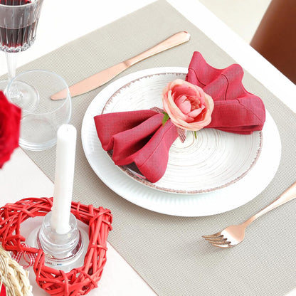 Pink Flower Napkin Rings Set of 12 Rose Pearl Napkins Holders Rustic Dinner Table Rings for Wedding Party Banquet Birthday Table Decor, 1.9 x 4.1 in