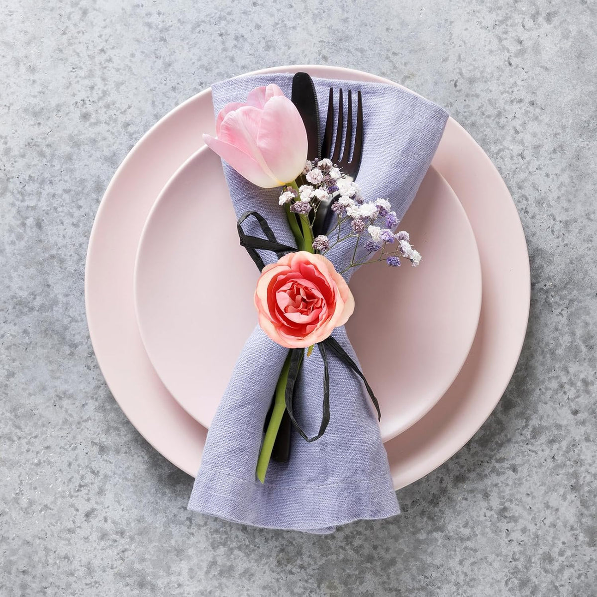 Pink Flower Napkin Rings Set of 12 Rose Pearl Napkins Holders Rustic Dinner Table Rings for Wedding Party Banquet Birthday Table Decor, 1.9 x 4.1 in