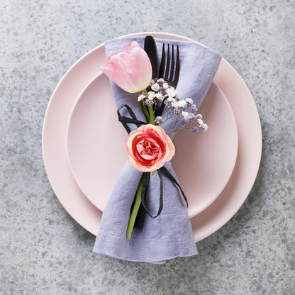 Pink Flower Napkin Rings Set of 12 Rose Pearl Napkins Holders Rustic Dinner Table Rings for Wedding Party Banquet Birthday Table Decor, 1.9 x 4.1 in