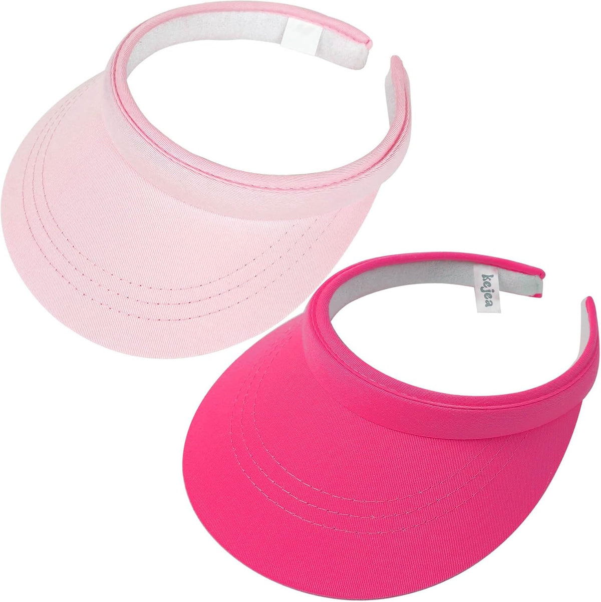 2 Pack Visor Women Men Sun Hat Clip On Visors Adjustable Sport Wide Brim Cap