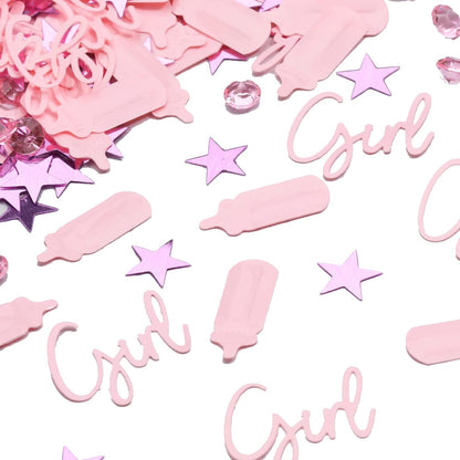 Baby Shower Decorations Confetti Baby Pink Girls Table Decor Confetti for Baby Shower Gender Reveal Party Supplies (Pink)