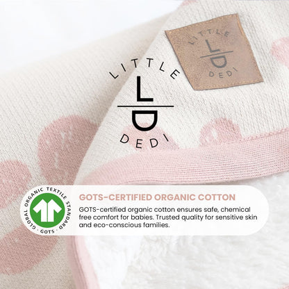 Baby & Pet Blanket, Cotton Sherpa, Pink Beige, 30x40 in
