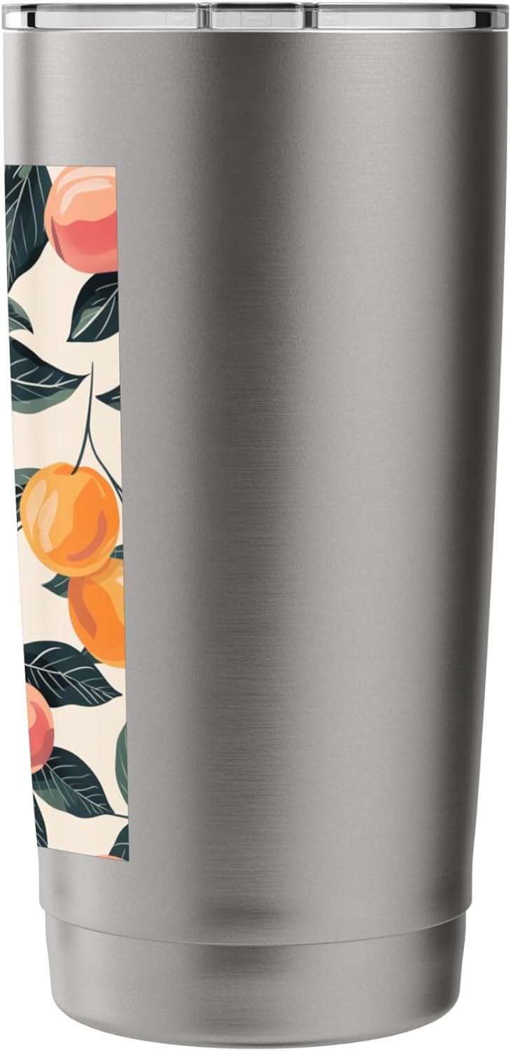 Cute Peach Fruit Pattern Art Stainless Steel Insulated Tumbler