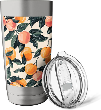 Cute Peach Fruit Pattern Art Stainless Steel Insulated Tumbler