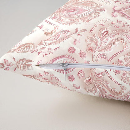 Victorian Style Pillow Covers 20x20 Inch Set of 2 3D Pink Beige Retro Floral Pillow Cases for Girls Teens Adults Women Dreamy European Style Flowers Print Cushion Covers for Living Room Couch