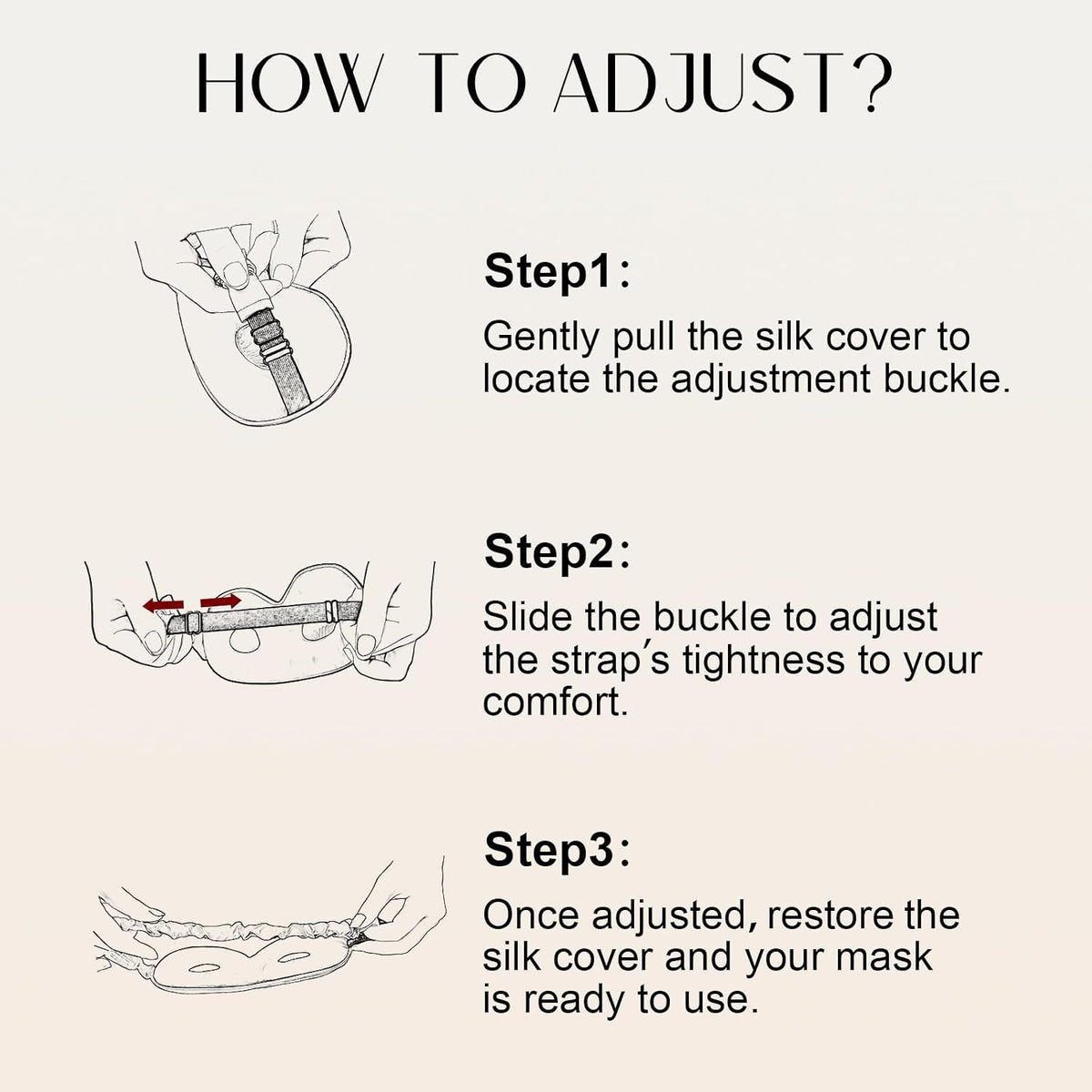 Adjustable 3D 22 Momme 100% Mulberry Silk Sleep Mask