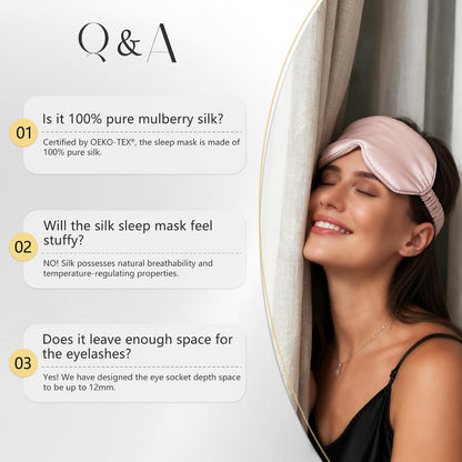 Adjustable 3D 22 Momme 100% Mulberry Silk Sleep Mask