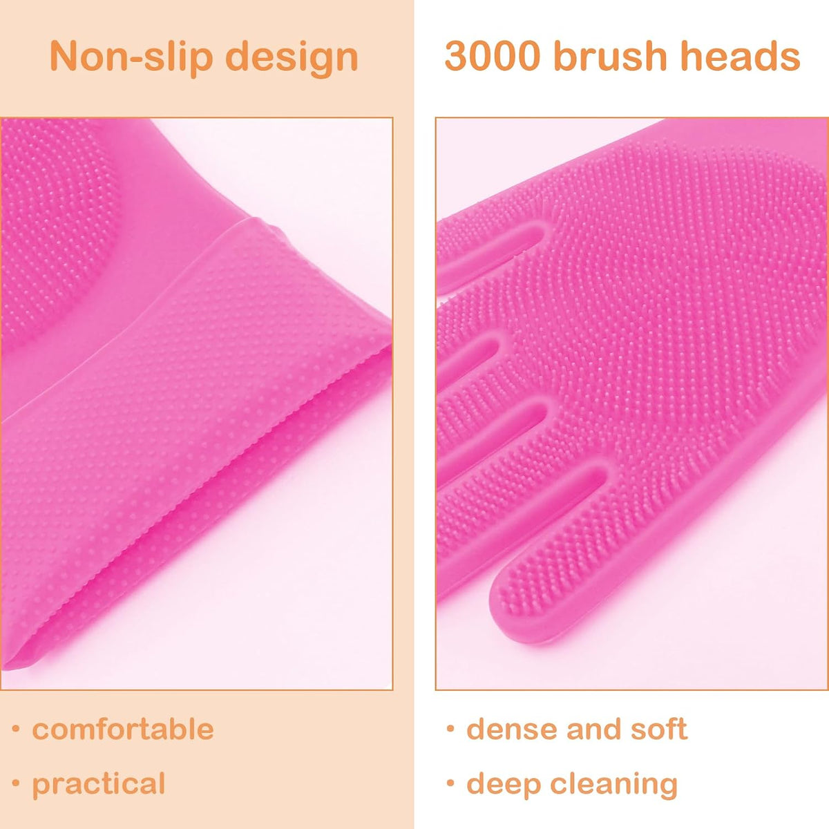Silicone Pet Grooming Gloves Dog Washing Gloves for Bathing Massaging