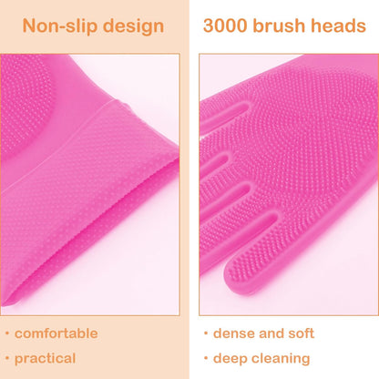 Silicone Pet Grooming Gloves Dog Washing Gloves for Bathing Massaging