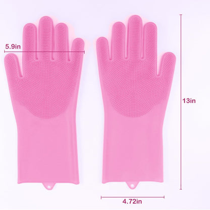 Silicone Pet Grooming Gloves Dog Washing Gloves for Bathing Massaging