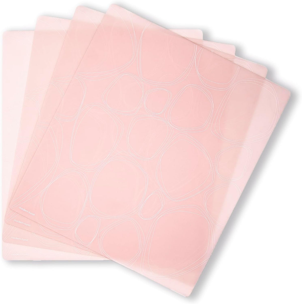14 x 16 Rectangular Silicone Placemat, Pebble Print in Blush, 1 Count