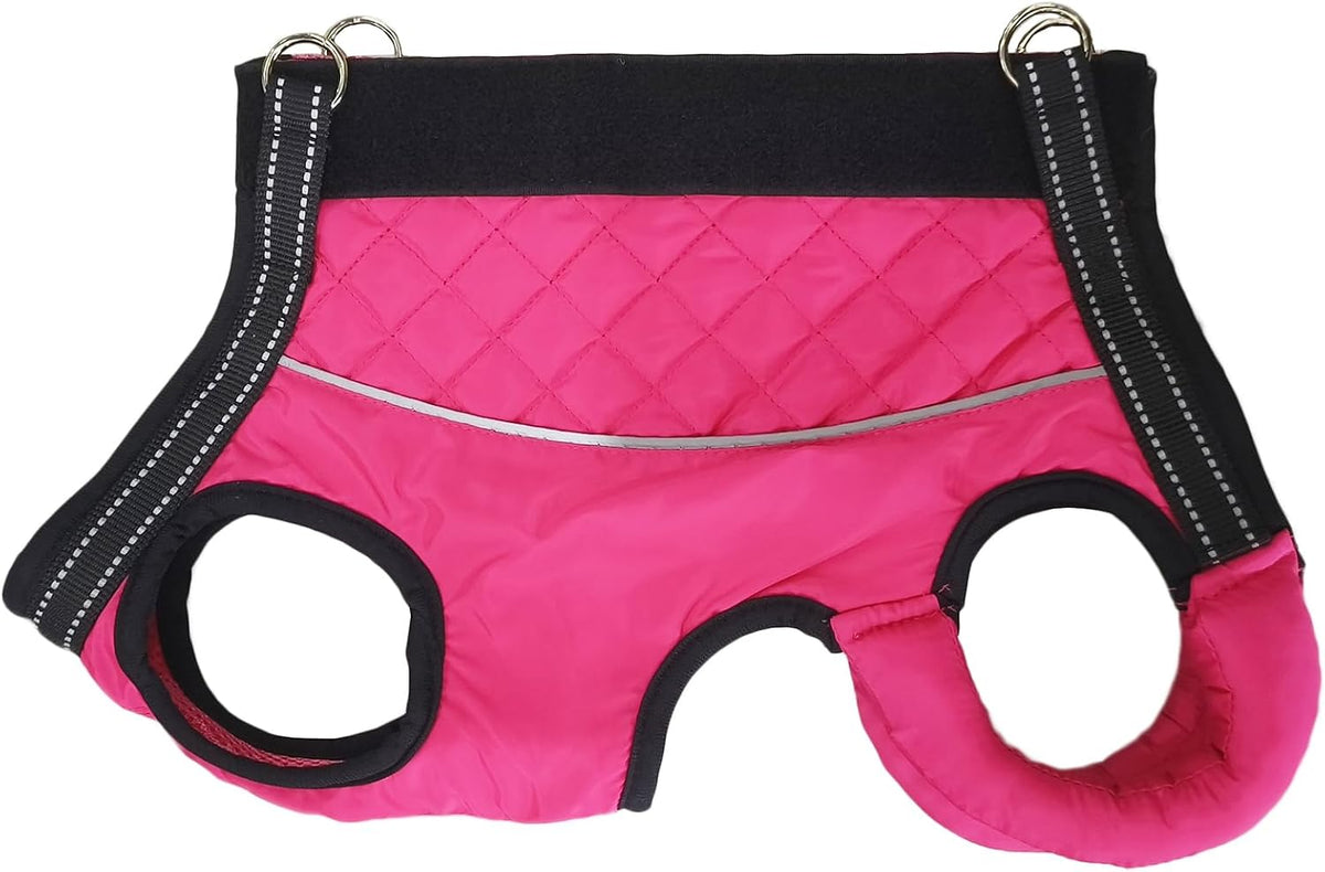 Dog Lift Harness for Small Dogs Full Body Support Sling for Back Legs, Pet Rehabilitation Lifts Vest Adjustable Straps for Small Dogs Hind Leg, Dog Carrier for Senior Dogs Joint Injuries,Walk Pink S