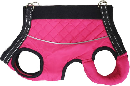 Dog Lift Harness for Small Dogs Full Body Support Sling for Back Legs, Pet Rehabilitation Lifts Vest Adjustable Straps for Small Dogs Hind Leg, Dog Carrier for Senior Dogs Joint Injuries,Walk Pink S